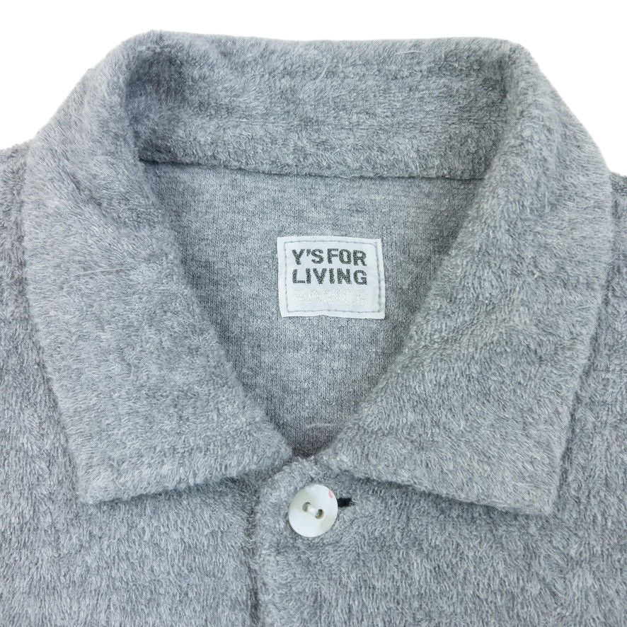 Vintage 90s Yohji Yamamoto Terry Cloth Jacket Size S | Small, Grey