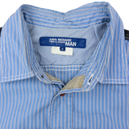 Vintage Junya Watanabe X Comme Des Garçons MAN Button Up Shirt Size S | Small, Blue