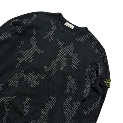 Stone Island Grid Camo Pullover Crewneck | XXL, Camo