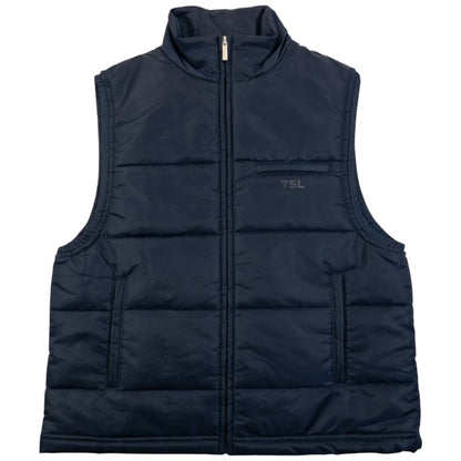 Vintage 2000s YSL Yves Saint Laurent Zip Up Puffer Gilet Womens Size S | Small, Navy