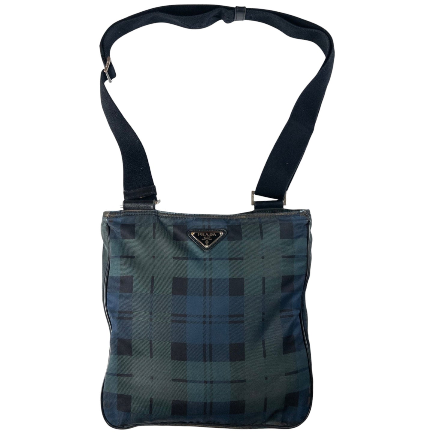 Vintage Prada Tartan Crossbody Bag