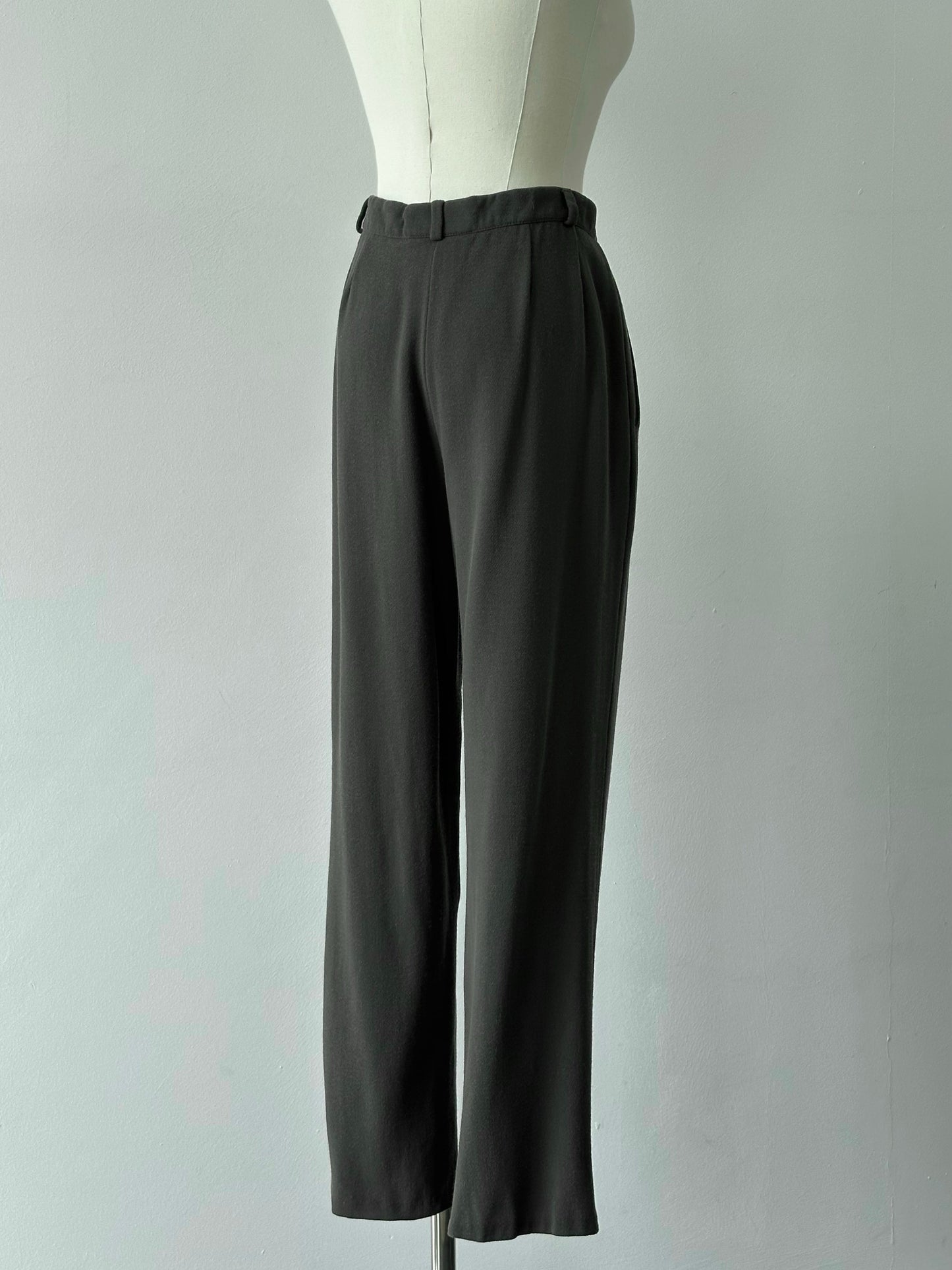 Emporio Armani 1990s Wool Pleated Tailored Trousers - W25