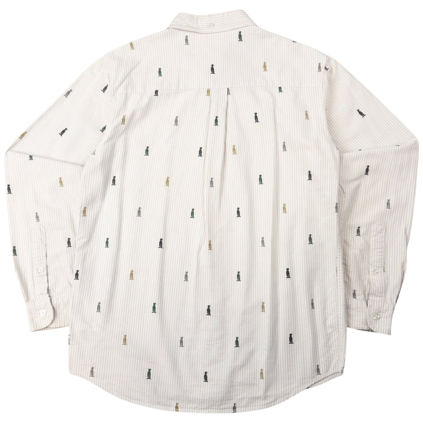 Vintage Stussy Monogram Long Sleeve Button Up Shirt Size S