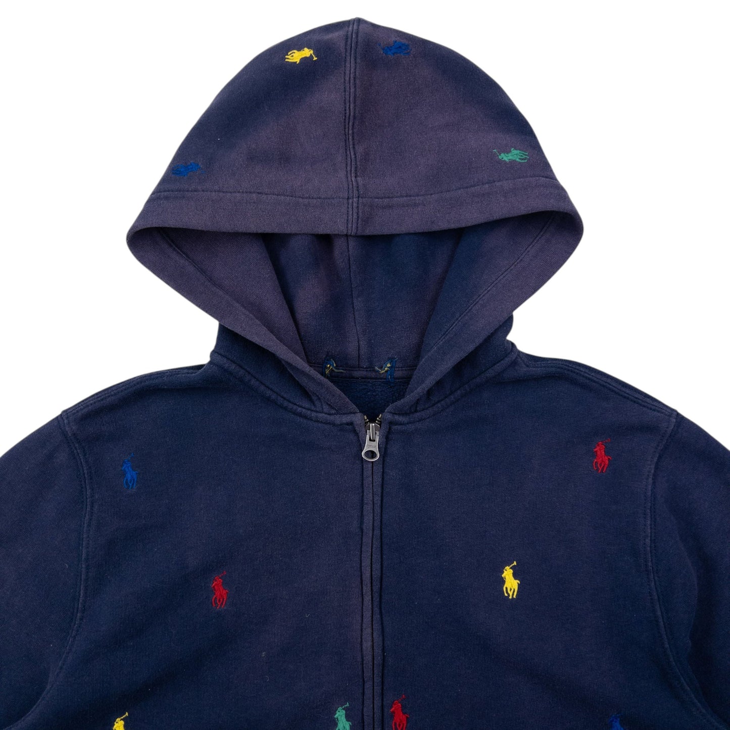 Vintage Polo Ralph Lauren Embroidered Monogram Zip Up Hoodie Size XS