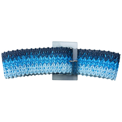 Vintage 2000s Kenzo Jungle Woven Belt One Size | O/S, Blue