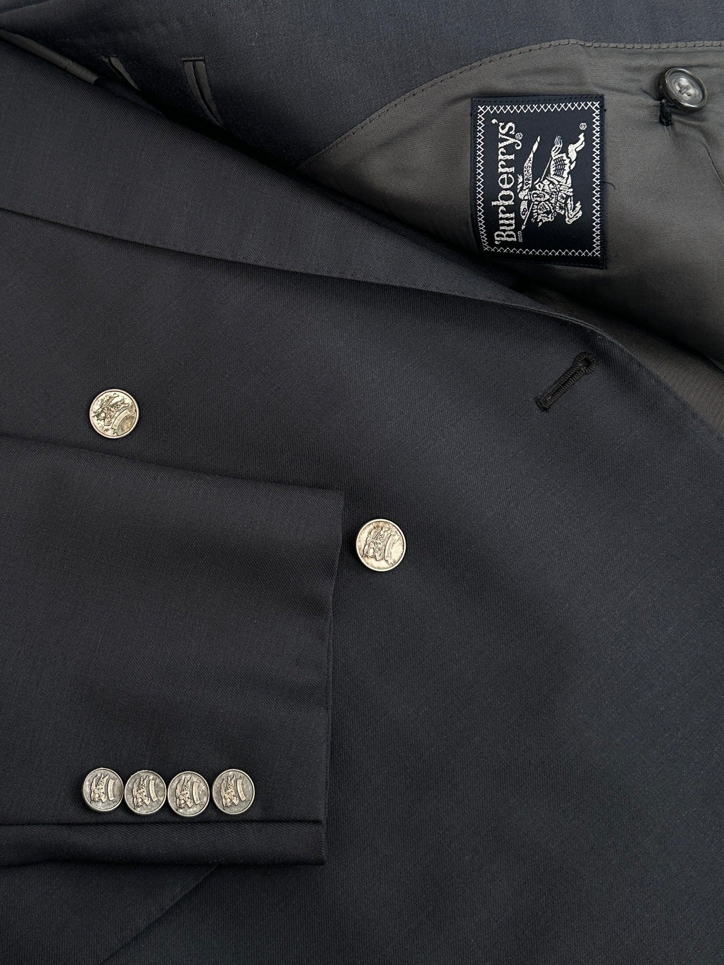 Burberry 1990s Bespoke Button Double Breasted Blazer - S