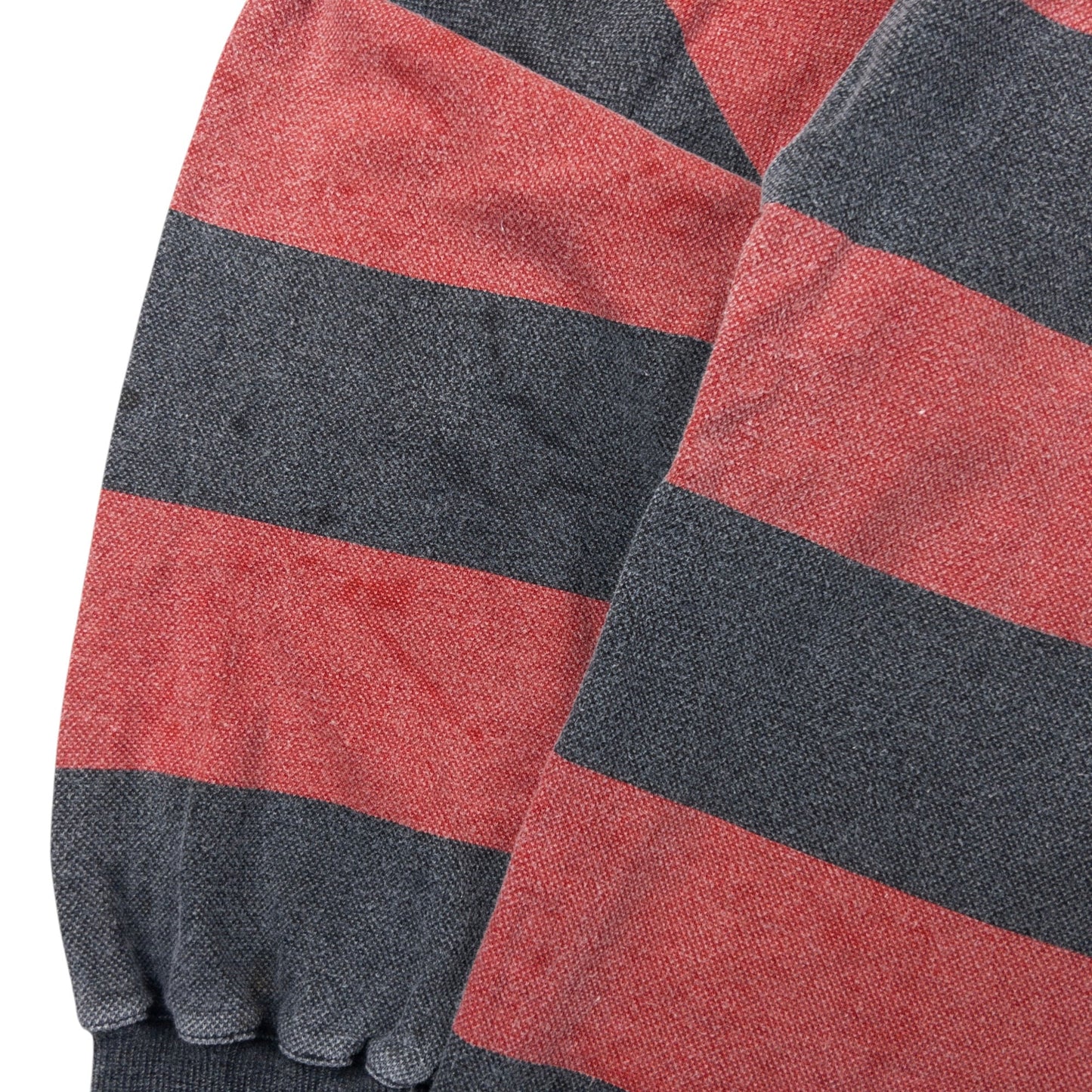 Vintage YSL Yves Saint Laurent Striped Long Sleeve Polo Shirt Size L