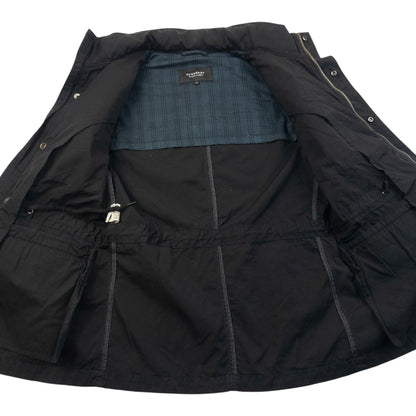 Vintage 2000s Burberry Black Label Roll-Up Sleeve Jacket Womens Size M | Medium, Black