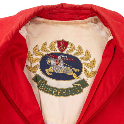 Vintage 90s Burberry Zip Up Jacket Size M | Medium, Red