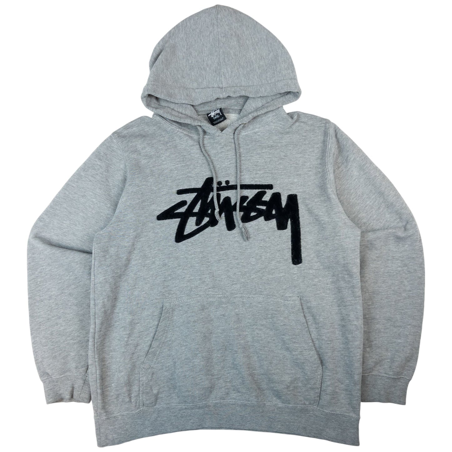 Vintage Stussy Velvet Logo Hoodie Size S