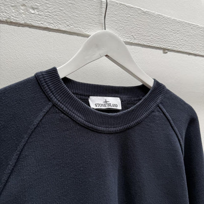 Stone Island Heavyweight Logo Sweatshirt (XXL) | XXL, Blue