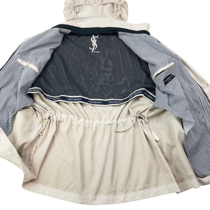 Vintage 90s YSL Yves Saint Laurent Zip Up Jacket Size M | Medium, Cream