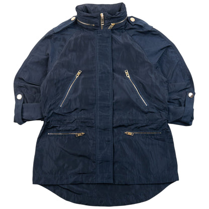 Vintage Burberry Brit Roll Sleeve Jacket Womens Size S | Small, Navy
