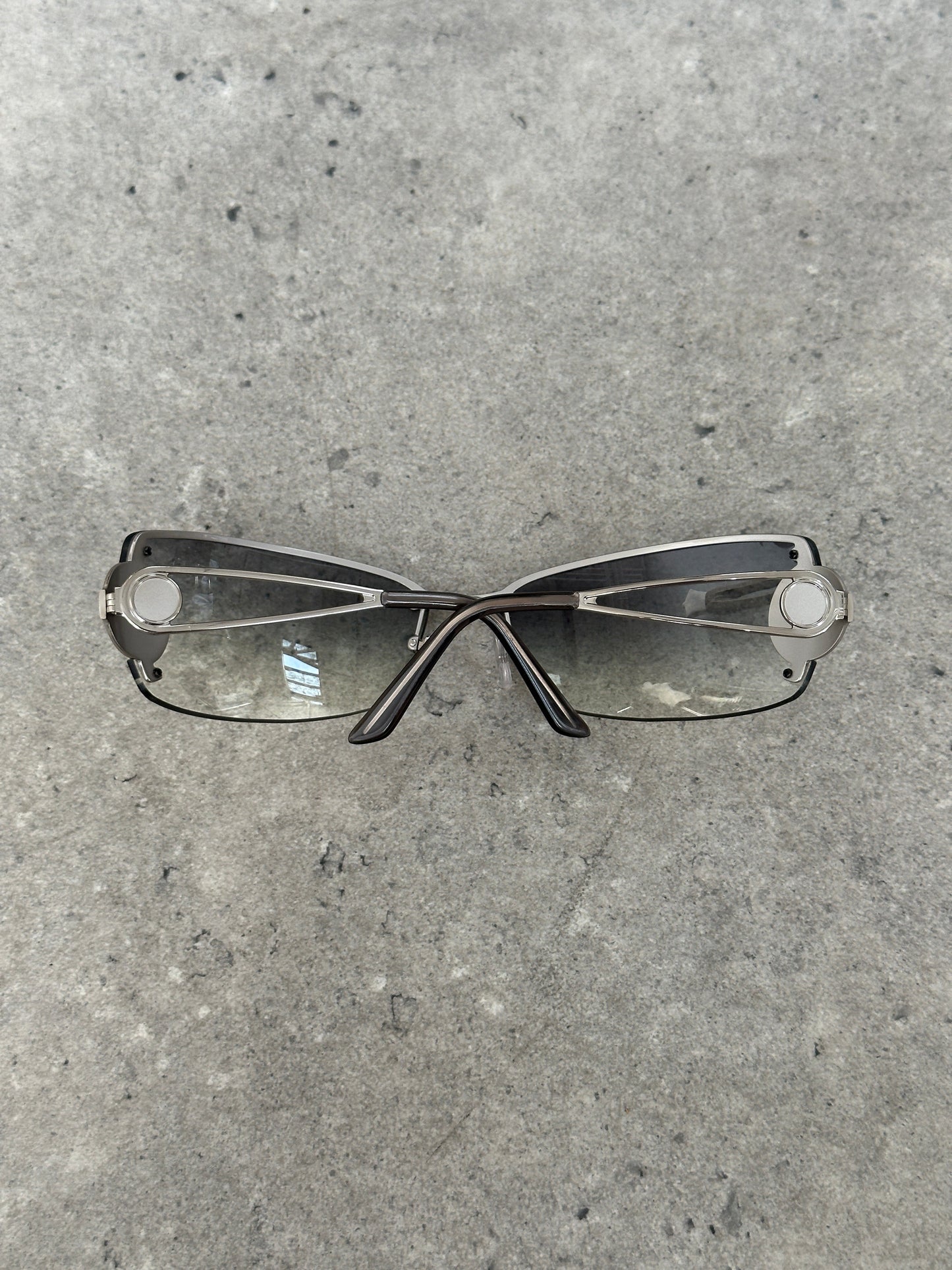 Versace 2000s Medusa Logo Rimless Sunglasses