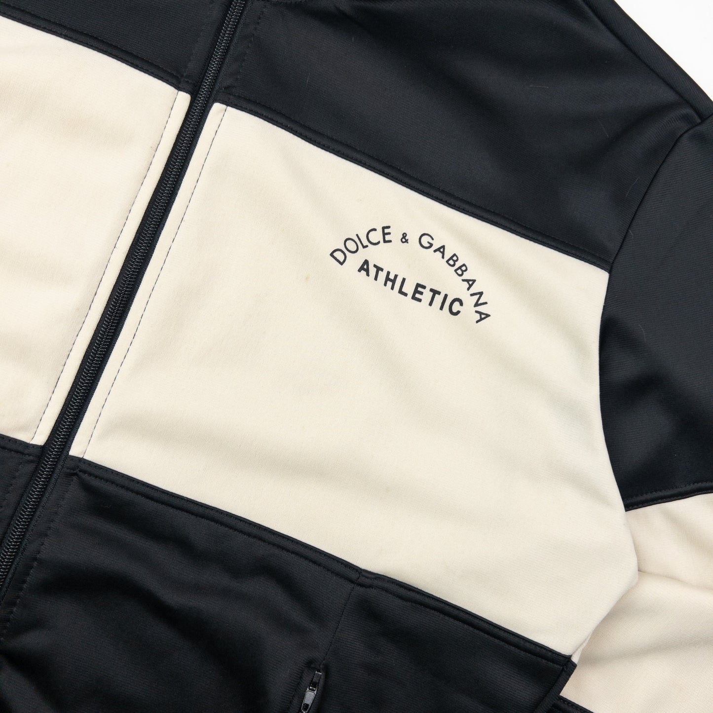 Vintage 2000s Dolce & Gabbana Athletic Zip Up Track Jacket Size M | Medium, Black
