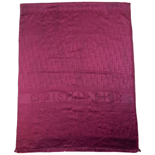 Vintage 90s Dior Monogram Cashmere Silk Scarf | O/S, Purple