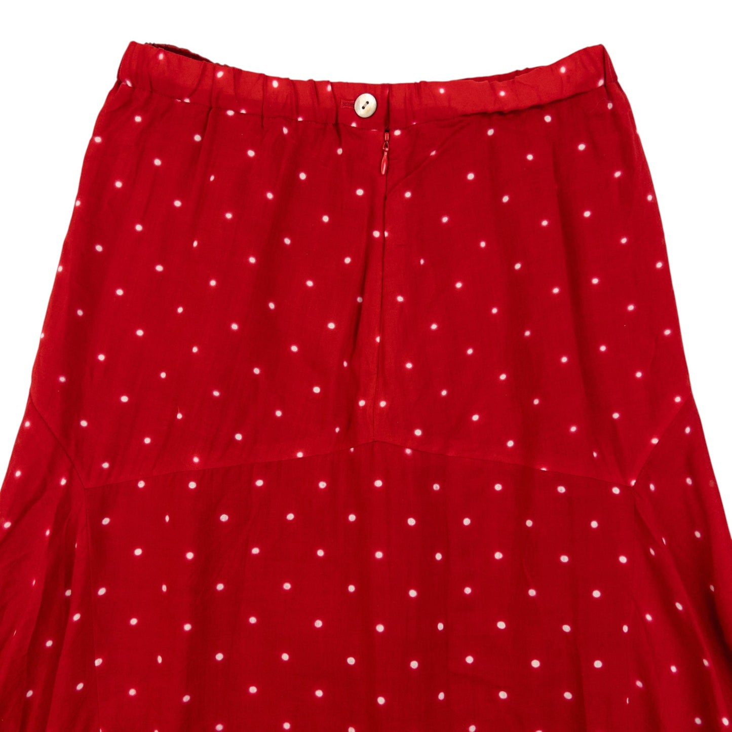 Vintage 2000s Issey Miyake Polka Dot Skirt Womens Size M | Medium, Red