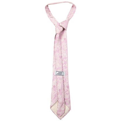 Vintage 90s Gianni Versace Pattern Silk Tie | O/S, Pink