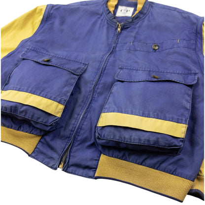 Vintage 80s CP Company Zip Off Sleeve Bomber Jacket Size M | Medium, Purple