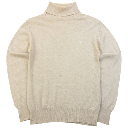Vintage 90s Balenciaga Cashmere Turtleneck Jumper Womens Size S | Small, Cream
