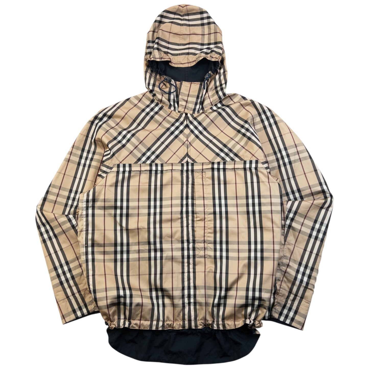 Vintage 2000s Burberry Nova Check Reversible Packable Jacket Size M | Medium, Beige, Navy