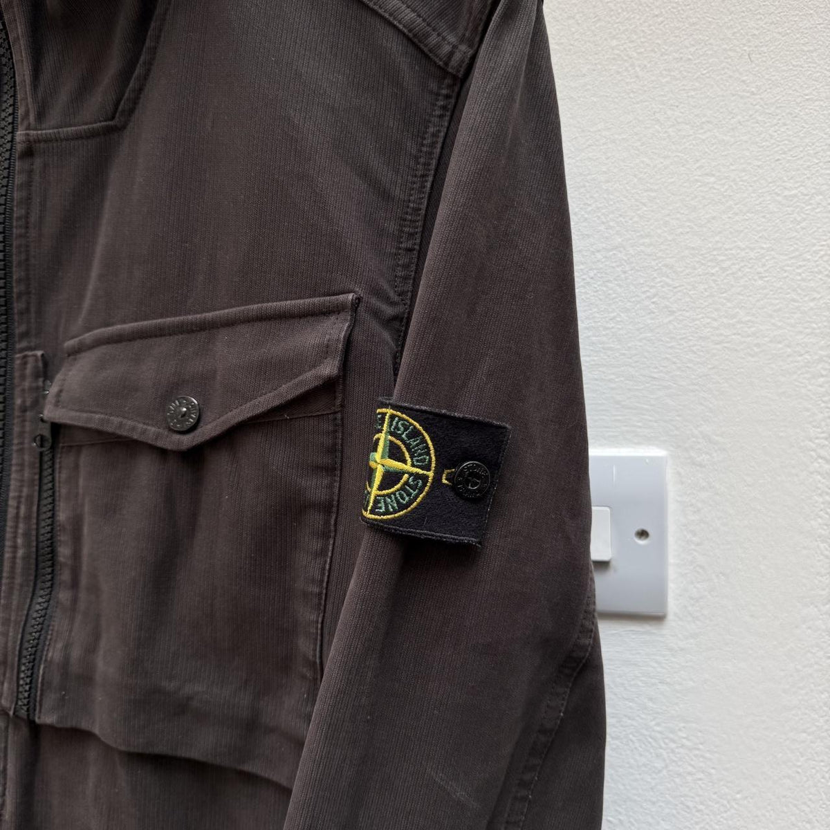 Stone Island Hooded Jacket (L) | Large, Brown