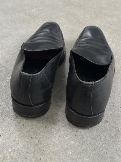 Giorgio Armani 1990s Leather Apron Toe Loafers - UK 7