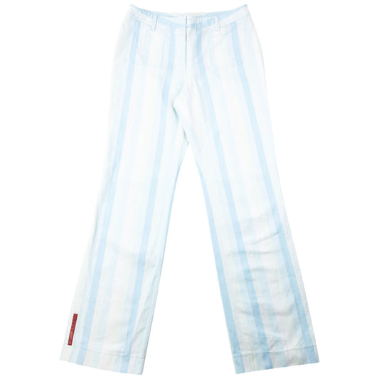 Vintage 2000s Prada Sport Striped Trousers Womens Size W28 | W28, Blue