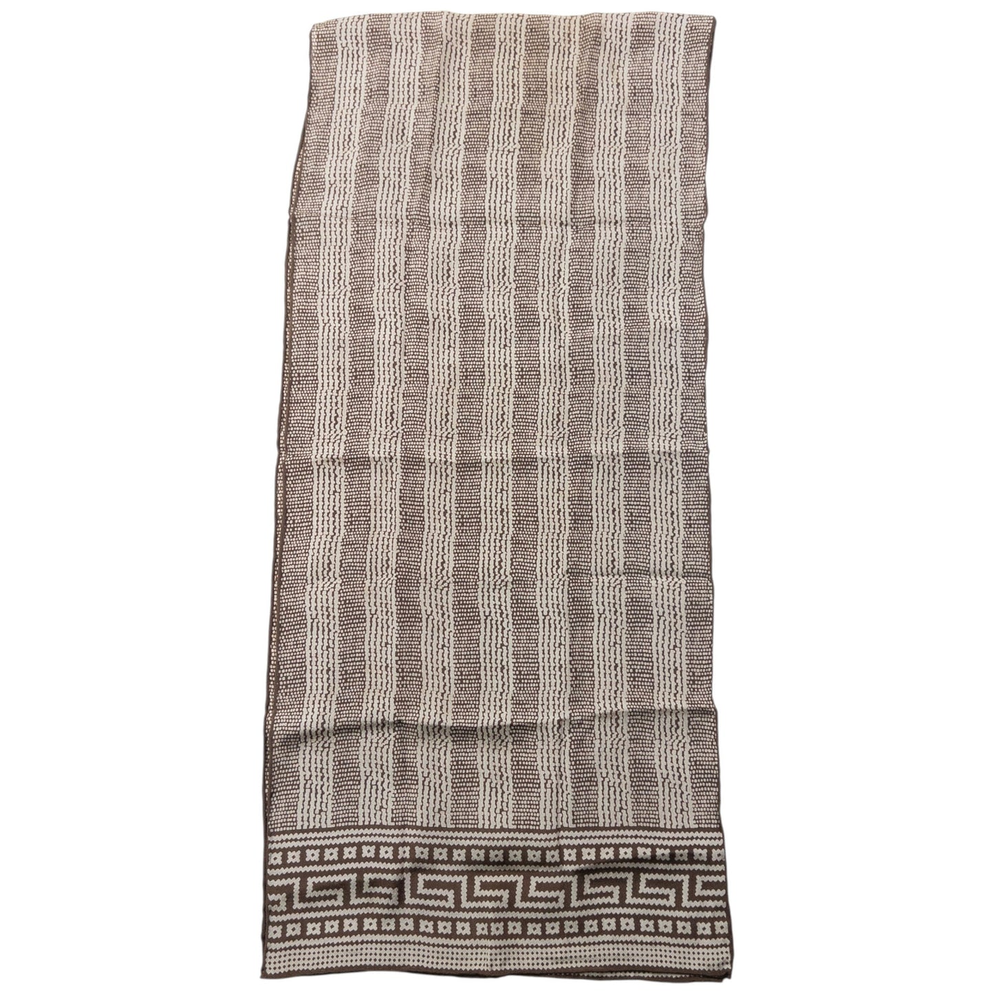 Vintage 2000s Issey Miyake Pattern Silk Scarf | O/S, Brown