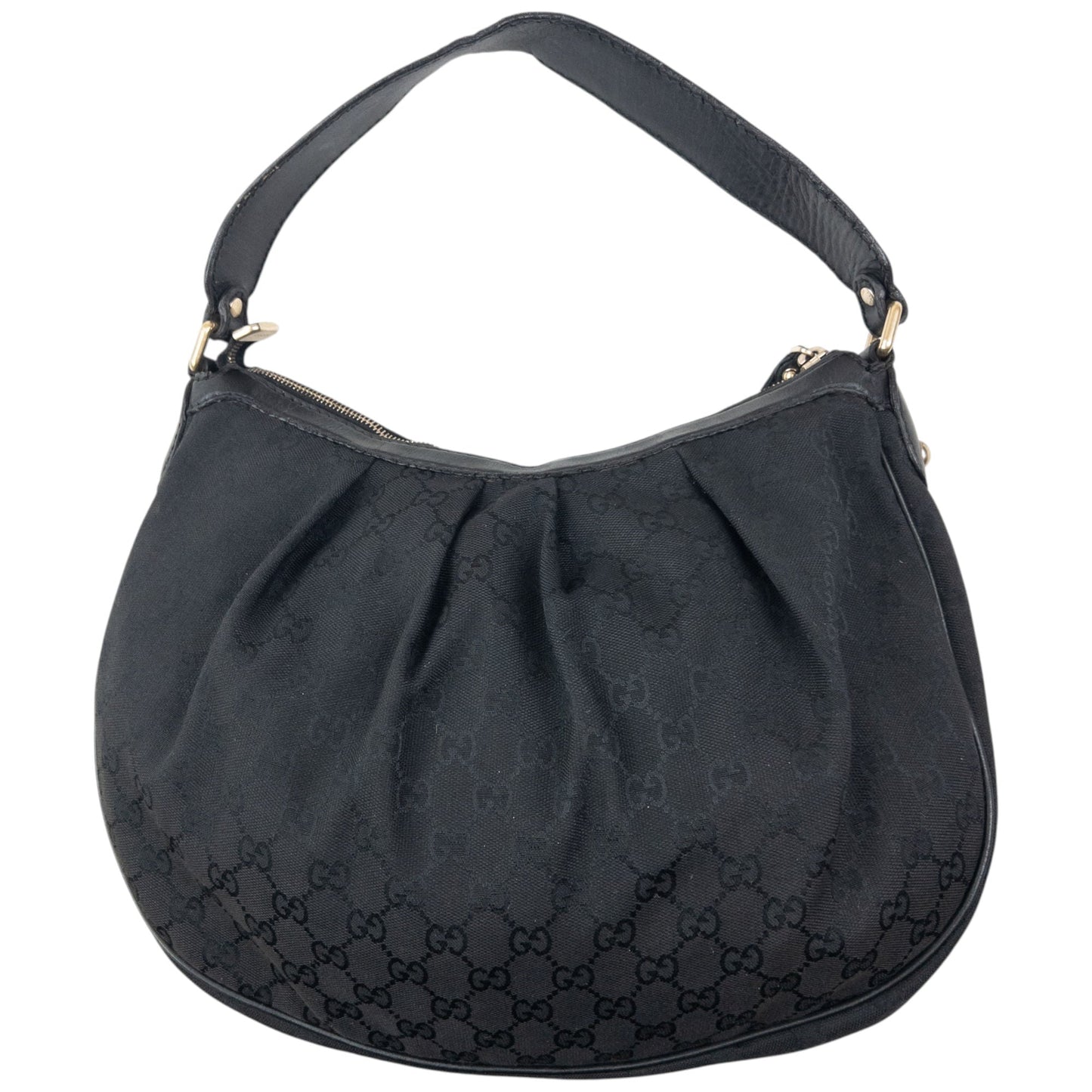 Vintage 2000s Gucci Hobo Monogram Shoulder Bag | O/S, Black