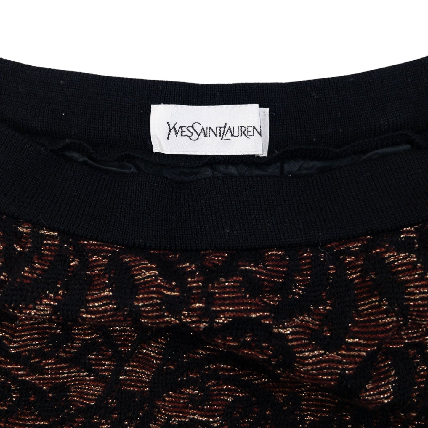 Vintage 90s YSL Yves Saint Laurent Knit Mini Skirt Womens Size S | Small, Black