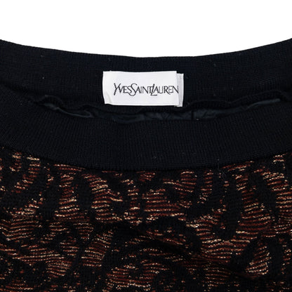 Vintage 90s YSL Yves Saint Laurent Knit Mini Skirt Womens Size S | Small, Black