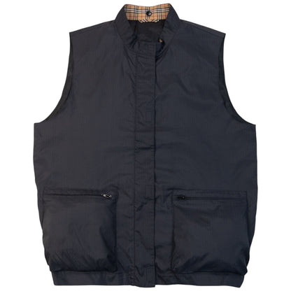 Vintage 2000s Burberry Golf Lightweight Gilet Womens Size M | Medium, Black