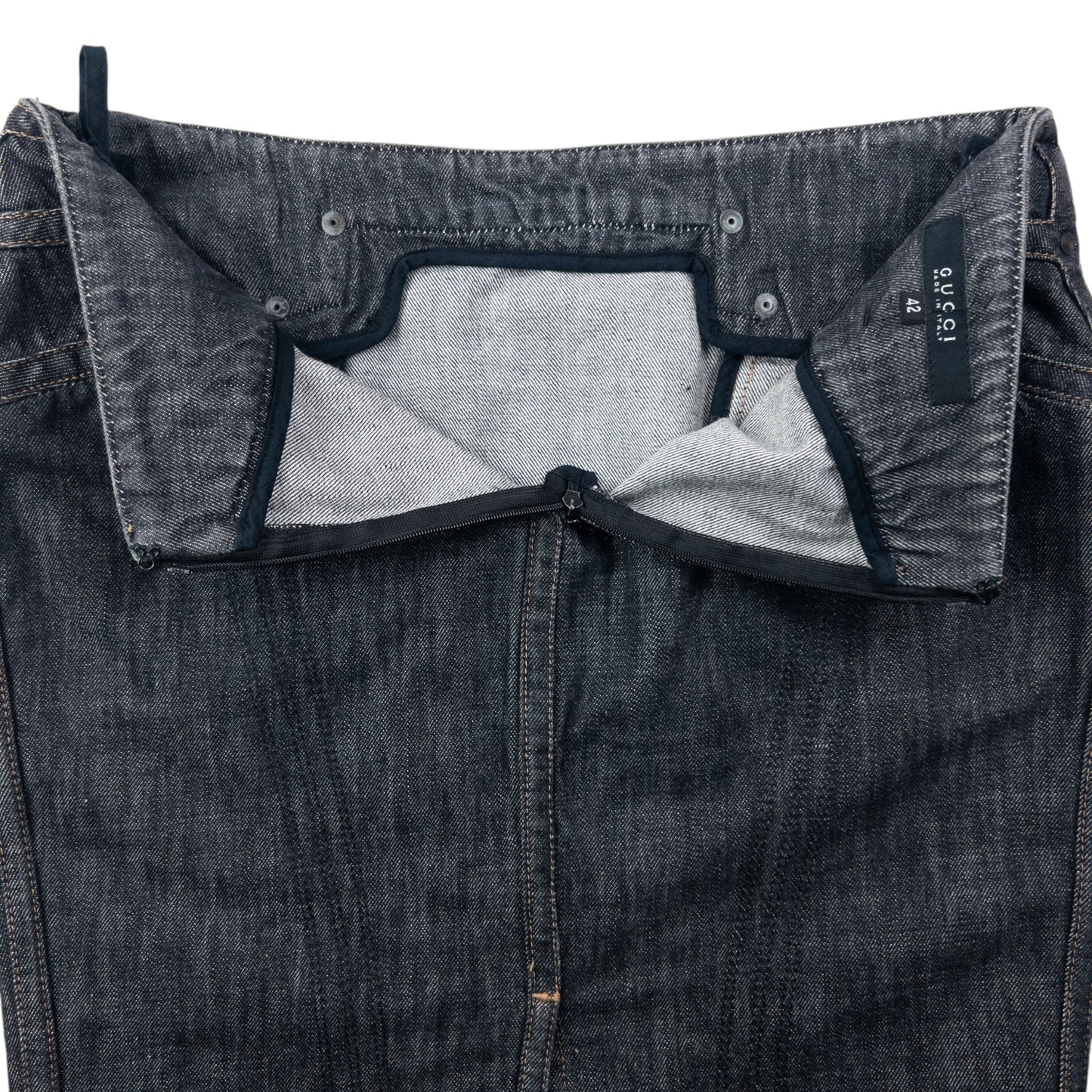 Vintage 2002 Gucci By Tom Ford Denim Skirt Womens Size W29 | W29, Grey