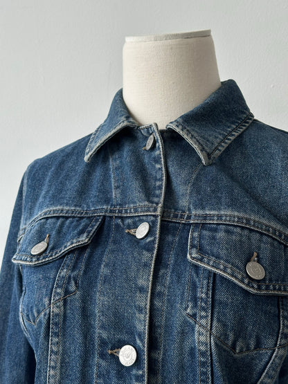 Armani Jeans 1990s Cotton Mid Wash Denim Jacket - S
