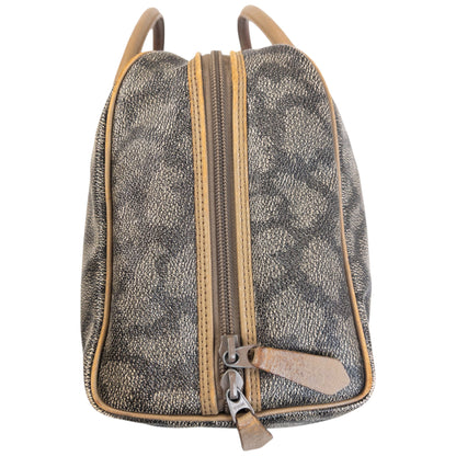 Vintage 80s YSL Yves Saint Laurent Pattern Leather Handbag | O/S, Brown