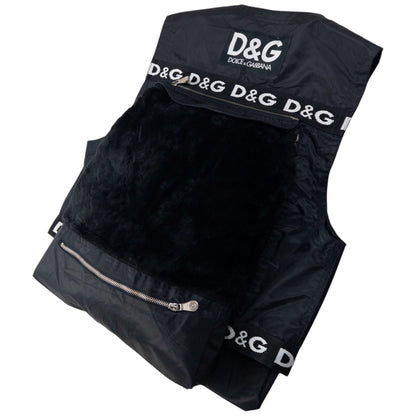 Vintage 90s Dolce & Gabbana Detachable Backpack Gilet Vest Size S | O/S, Black