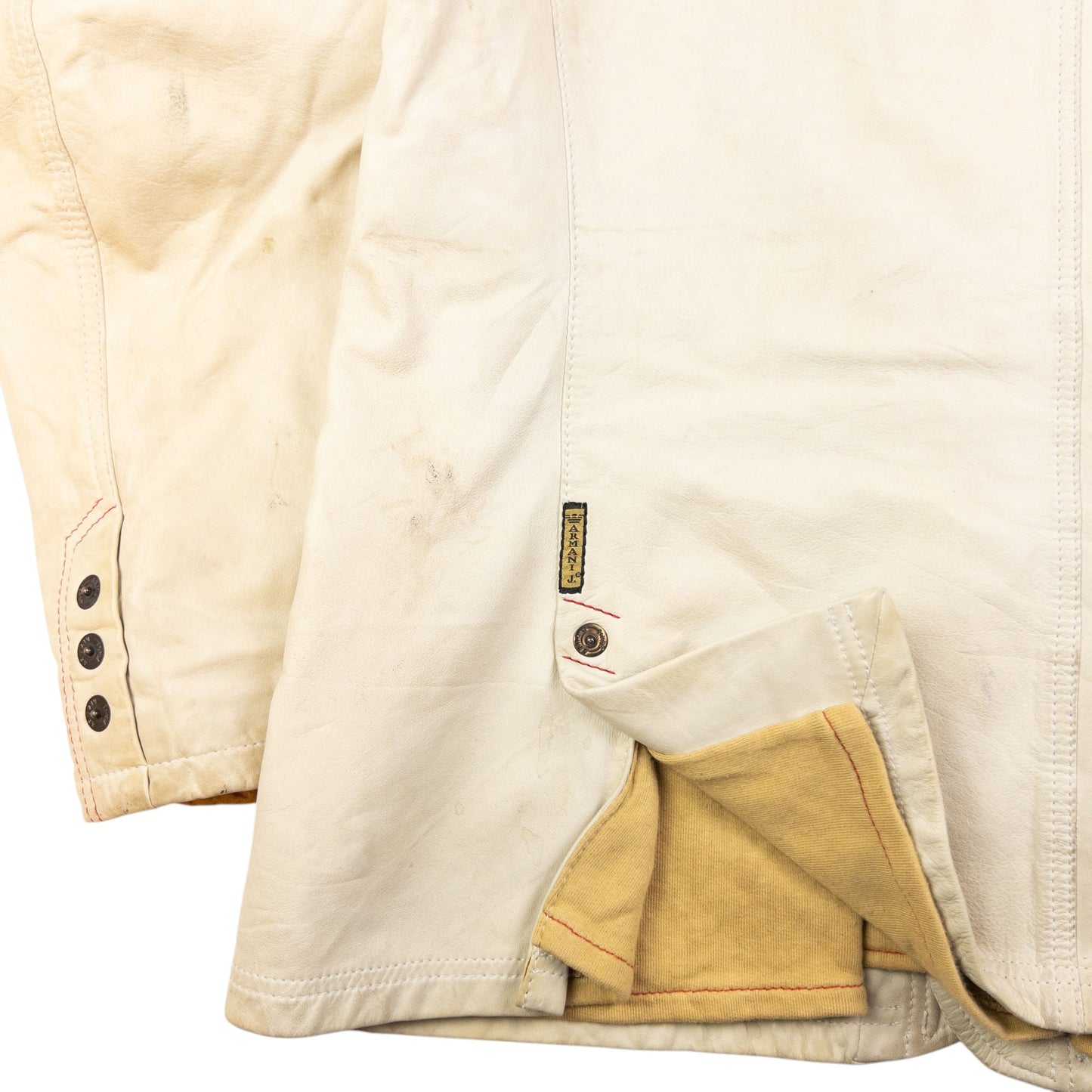 Vintage Armani Jeans Layered Leather Jacket Size XL