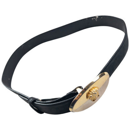 Vintage 90s Gianni Versace Medusa Buckle Leather Belt Size M | O/S, Multicoloured