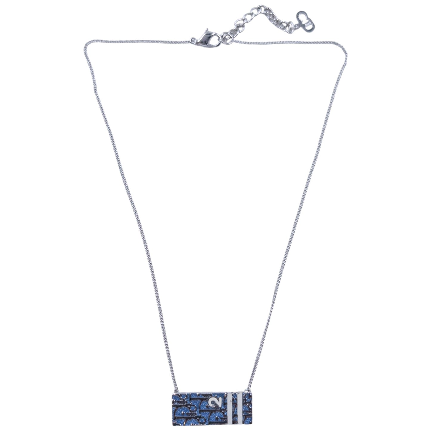 Vintage 2000s Dior By John Galliano Monogram Number Necklace | O/S, Blue