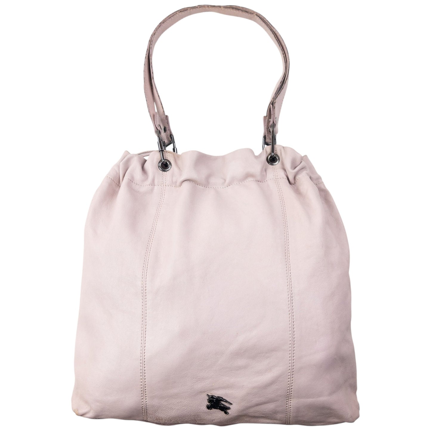 Vintage 2000s Burberry Leather Bucket Shoulder Bag | O/S, Pink