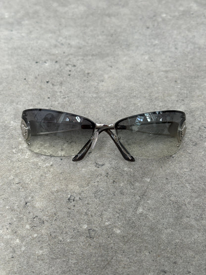 Versace 2000s Medusa Logo Rimless Sunglasses