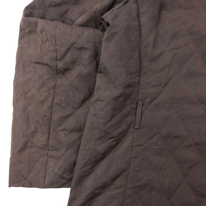 Vintage 2000s Burberry Nova Check Lined Fur Collar Quilted Jacket Womens Size L | Large, Brown