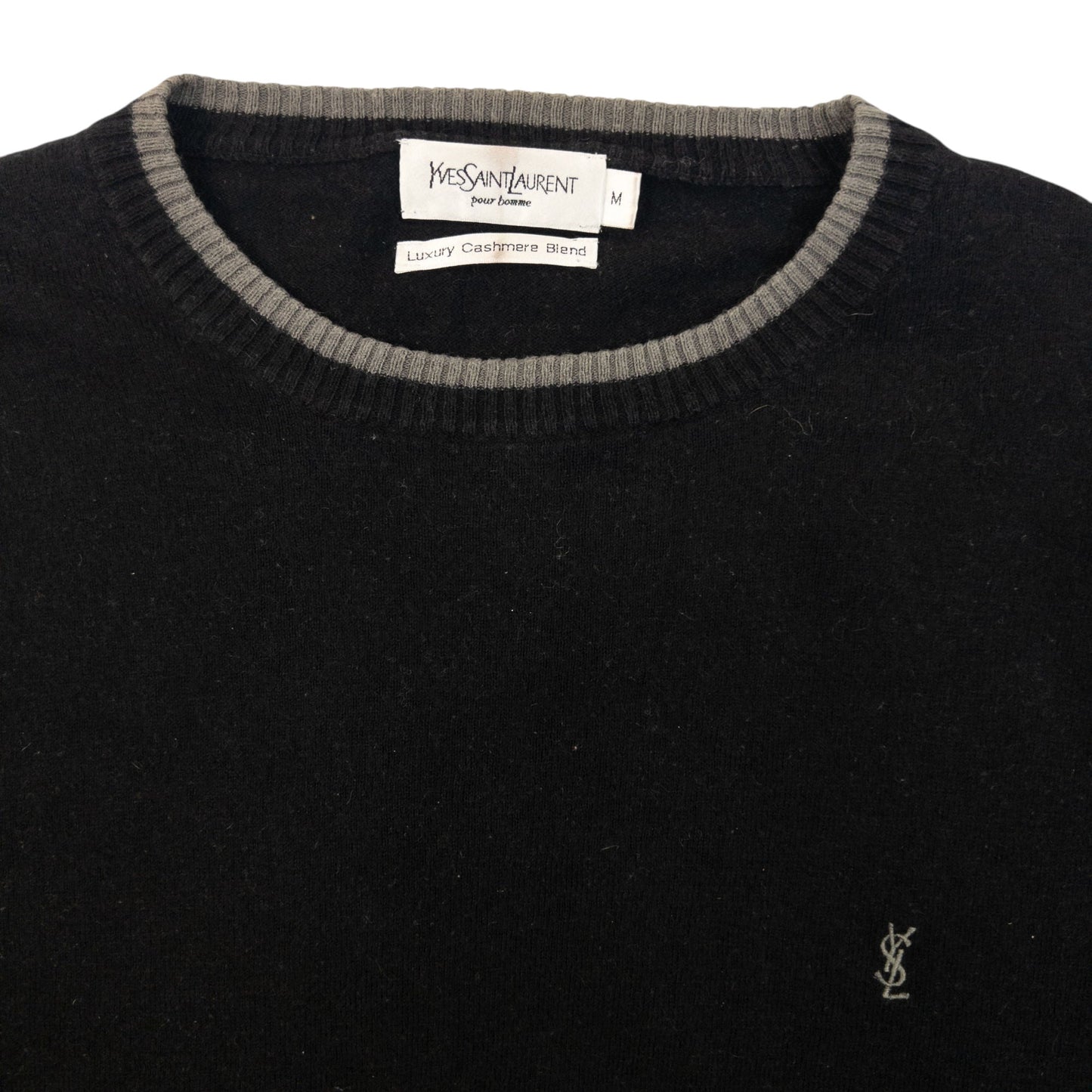 Vintage 2000s YSL Yves Saint Laurent Cashmere Jumper Size M | Medium, Multicoloured