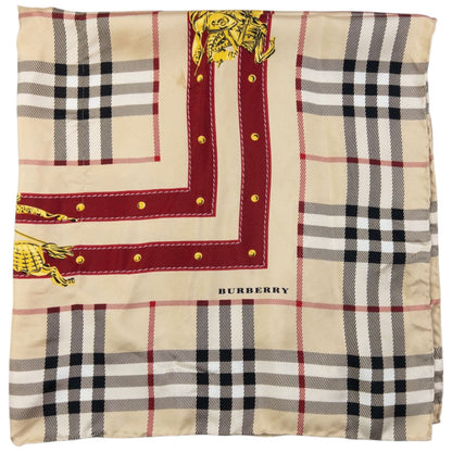 Vintage Burberry Nova Check Silk Scarf