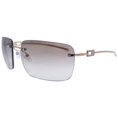 Vintage 2000s Gucci Diamanté Rimless Sunglasses | O/S, Brown