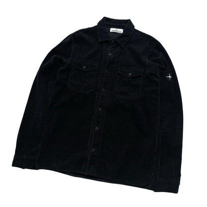 Stone Island Navy Heavy Corduroy Shirt | Medium, Navy