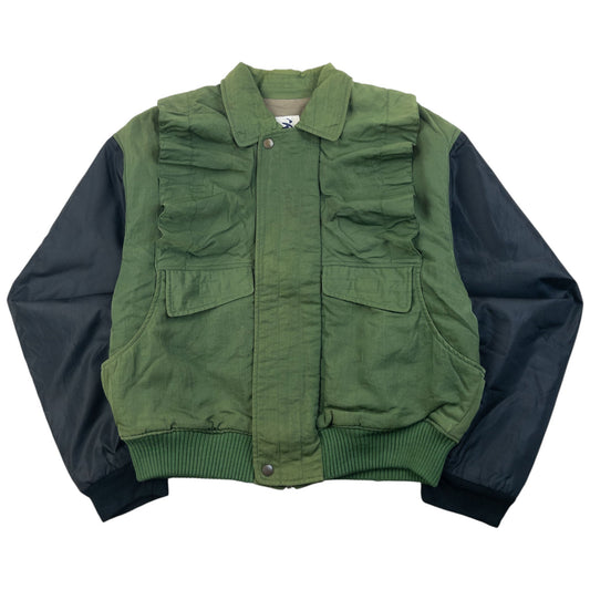 Vintage 90s Hai Sporting Gear By Issey Miyake Frilled Jacket Size M | Medium, Green