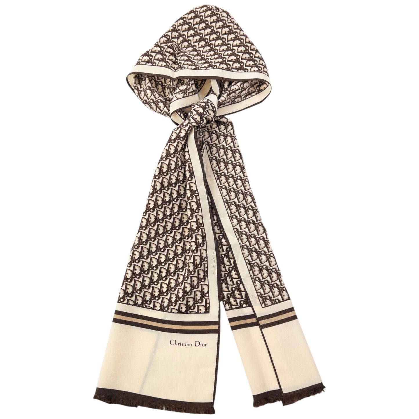 Vintage 90s Dior Monogram Silk Scarf