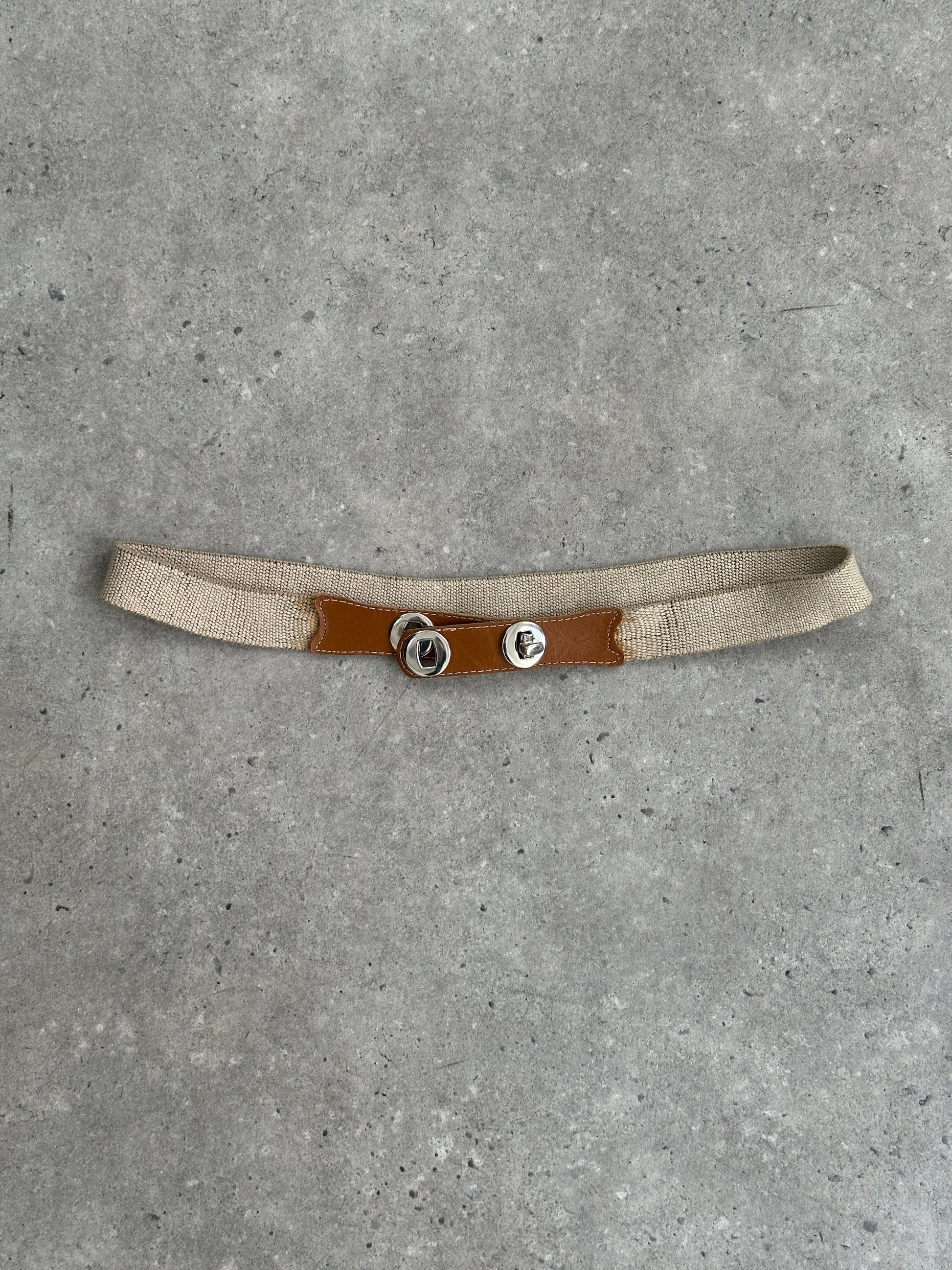 Vintage 2000s Canvas Leather Belt - W32-38